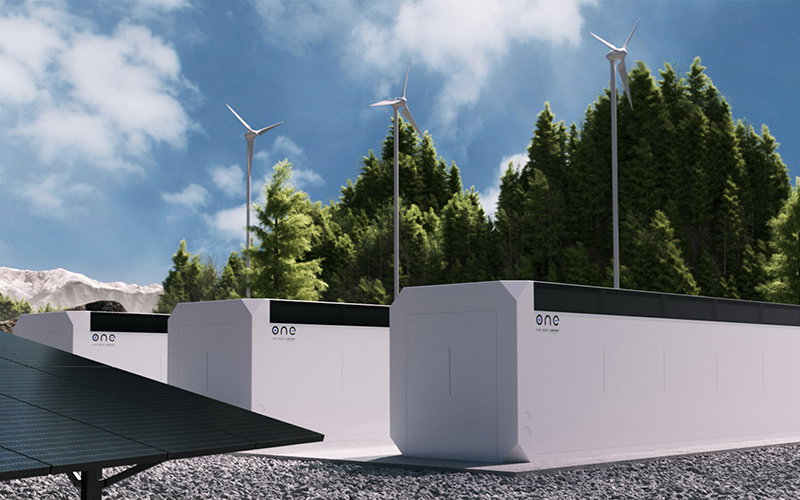 Aries Grid by Our Next Energy will provide long-term energy storage for renewables. // Courtesy of ONE