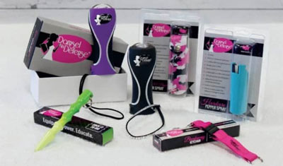 Damesel in Defense weapons
