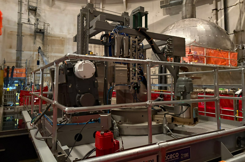 A new fuel handling machine installed as part of Palisades' southwest Michigan’s upgraded Fuel Handling System, which recently completed installation and testing.