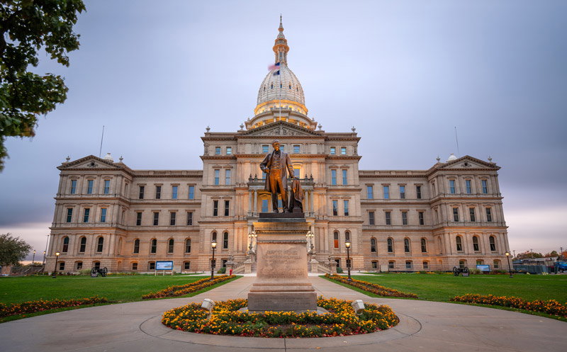 Michigan Capitol building in Lansing