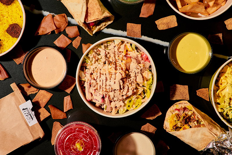 Items from the My Big Fat Shwarma menu.