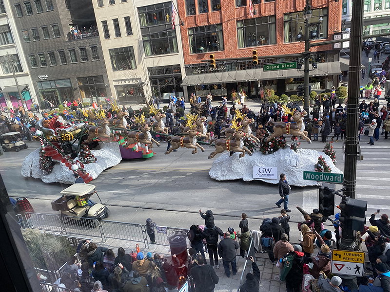 Aerial view of America's Thanksgiving Parade