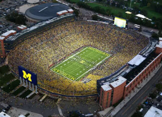 Michigan Athletics to Provide Select Advertising Opportunities at Michigan Stadium Aerial view of Michigan Stadium