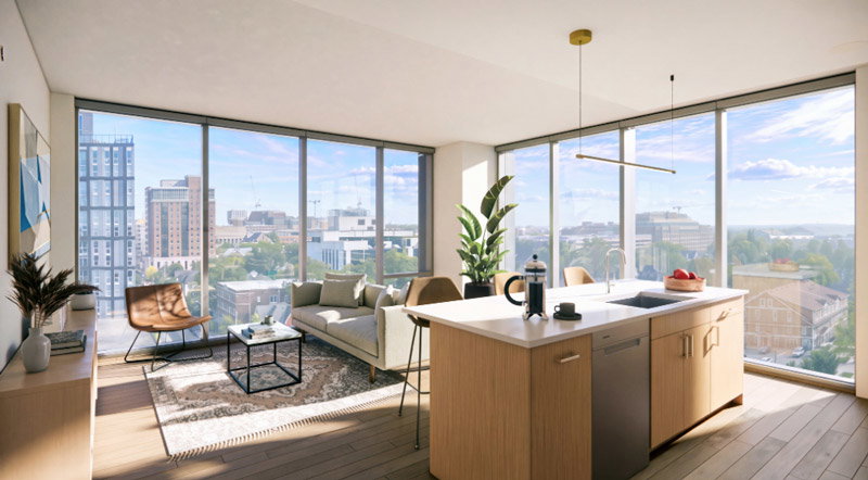 Related Midwest and the Ann Arbor Housing Commission today broke ground on The Adeline, a 20-story, 330-unit affordable housing community at 350 S. Fifth Ave in the downtown district. The Adeline, with its $225 million financing plan, will offer a mix of one- and two-bedroom layouts.