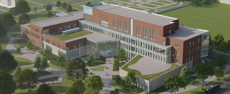 Rendering of the Leinweber Center for Engineering and Digital Innovation at Michigan State University.