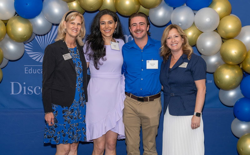 Lori Wurth, campaign manager, Macomb Community College Foundation; Ashtar Stella Saffar, Macomb Community College alumnus; Vincent Vitale, Macomb Community College alumnus; and Diane Banks, director, Macomb Community College Foundation