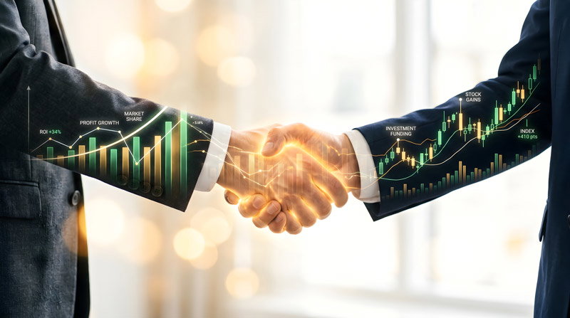 Business man shaking hands.