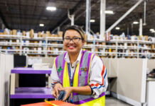 Amazon Expects to Add 8,000 Full-, and Part-time Positions in Michigan for Holiday Season Worker in an Amazon warehouse.